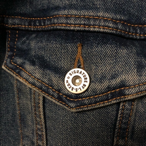 LEVIS VINTAGE STYLE DENIM JACKET BLUE MENS LARGE - Picture 4 of 7